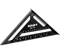 SOLA - Équerre de Charpentier RS 30-5 en 1 - Butée de 30 cm - Menuisier Robuste en Aluminium - Multifonction: Règle, Angle de Butée, Onglet, Échelle Métrique