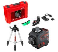 Sola PLANO 3D Green Professional 360° Cross Ligne Laser Set Incl. Trépied Dans La Valise - Vert