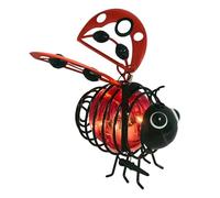 Sola Sola Lot de 2 lampes solaires à suspendre en forme d'abeille avec ressort élastique Rouge