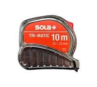 Sola Tri-Matic Flessomètre Tascable CE vec Nastro 25 mm x 10 m ABS Gris