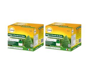 SOLABIOL 2 Pièges à Pyrale du buis - Attraction par Phéromone - 2 Pièges + 4 Seringues - Lutte Contre Les Papillons Mâles - Surveillance 6 Mois pour 360m2 SOPIBUISNX2