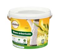 Solabiol Blanc Arboricole - pour 6 à 9 Arbres - Seau 3L | Protection Arbres - Barrière contre Parasites, Champignons, Mousses - SOBLANC3