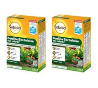 SOLABIOL Bouillie Bordelaise - 2x200g - 100L De Solution - Sachet Hydrosoluble - Fongicide Polyvalent - Traitement Préventif & Curatif - Mildiou Tavelure Cloque Du Pêcher - Non Colorée SOBOU200SX2