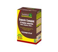 SOLABIOL Engrais complet - 1kg - Mini-granulés - Epandage facile & sans poussière - Double action starter & nutrition longue durée