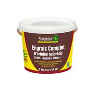 Solabiol - Engrais complet Double SOCOMP5 - 5kg seau, mini-granulés, épandage facile sans poussière