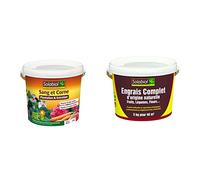 SOLABIOL Engrais Complet & Engrais Sang Et Corne - Seaux - Mini-Granulés - Epandage Facile & Sans Poussière - Double Action Starter & Nutrition Longue Durée