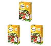 SOLABIOL Engrais Fraisiers & Petits Fruits - 3x750g - Jusqu'à 15m² - Stimulateur De Croissance - Nutrition Longue Durée - Jusqu'à 50% De Fraises En Plus - Utilisable En Agriculture Biologique