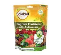 SOLABIOL Engrais Fraisiers & Petits Fruits - 500g - Jusqu'à 10m² - Stimulateur De Croissance - Nutrition Longue Durée - Jusqu'à 50% De Fraises En Plus - Utilisable En Agriculture Biologique SOFRAY500