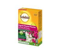 SOLABIOL Engrais géraniums & plantes fleuries - 750g - Jusqu'à 120 plants - Nutrition longue durée - 2 fois plus de fleurs - UAB