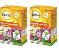 SOLABIOL Engrais Lauriers Et Bougainvilliers - 2x1,5Kg - Jusqu'à 30 Pieds - Favorise La Floraison & La Croissance - Nutrition Longue Durée - Utilisable En Agriculture Biologique