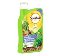 Solabiol Engrais liquide biologique pour aromatiques et petits fruits avec technologie Natural Boosterche stimule le développement radical, des fruits et des fleurs, 1L