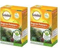 SOLABIOL Engrais Palmiers Et Plantes Méditerranéennes - 2x1,5Kg - Jusqu'à 7 Palmiers - pour Un Feuillage Fort & Dense - Nutrition Longue Durée - Utilisable en Agriculture Biologique