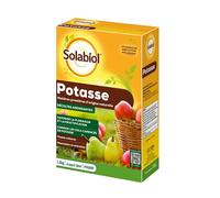 SOLABIOL Engrais Potasse - 1,5Kg - Jusqu'à 30m² - Améliore La Fructification - Facile A Épandre - Pour Toutes Les Cultures