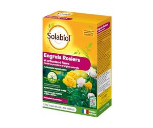 SOLABIOL Engrais Rosiers & Arbustes A Fleurs - 1.5kg - Jusqu'à 60 Pieds - Améliore La Floraison - Nutrition Longue Durée - Utilisable En Agriculture Naturel SOROSY15