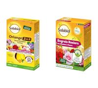 SOLABIOL Engrais Rosiers Et Arbustes A Fleurs + Traitement Oriange 3 En 1 - Favorise La Floraison - Nutrition Longue Durée & Protection Insectes Acariens Maladies SOROSYTORN200