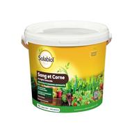 SOLABIOL Engrais Sang & Corne - Jusqu'à 100m² - 4kg | Effet Rapide (sang) & Longue Durée (corne) - Facile à Épandre - Utilisable en Agriculture Biologique - SOMIX04