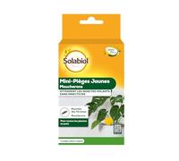 Solabiol - Mini-pièges jaunes SOPIFLORN - Discret pour moucherons, plantes d'intérieur - 10 pièges