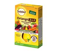 SOLABIOL Oriange Traitement Total 3 en 1 - Insectes Acariens Maladies - 100ml - 25L De Solution - Potagers & Fruitiers - A Base d’Huile Essentielle D'Orange Douce SOTOTPOT100