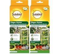 SOLABIOL Pièges Jaunes Moucherons et Mouches Blanches - 7 Pièges - Plantes D'Extérieur Et en Serre SOPIJAUNE (Lot de 2)
