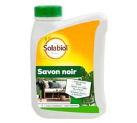 SOLABIOL Savon Noir Concentré - 100% Origine Végétale - 1L - A Base D’Huile D’Olive - Nettoie Tous Types De Surfaces - Nettoie Les Feuilles & Fait Briller - SOSAV1N