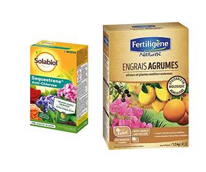 SOLABIOL SOSEQ01 Sequestrene Antichlorose 100 G | Résultats Visibles Rapidement | Action Longue durée | Fabriqué en France | Utilisable en Agriculture Biologique & Naturen Engrais Agrumes 1,5 kg