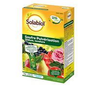 SOLABIOL Souffre Pulvérisation - 750g - 100L De Solution - Double Action Préventive & Curative - Efficace Contre Les Maladies - Tâches Noires Du Rosier Tavelure Des fruits Oïdium SOPUL400