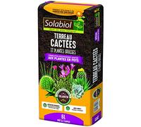 SOLABIOL TERCAC6 Terreau Cactées et Plantes Grasses 6L | Croissance Vigoureuse | Utilisable en Agriculture Biologique, 6 liters L, Marron, 21 x 50 x 5 cm