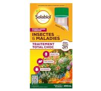 SOLABIOL Traitement Insectes & Maladies - Insectes Acariens Maladies - Bidon Auto Doseur - 100ml - 25L De Solution - Plantes Ornementales - A Base d’Huile Essentielle D'Orange Douce SOTOTORN200N