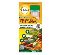 SOLABIOL Traitement Insectes & Maladies - Insectes Acariens Maladies - Bidon Auto Doseur - 100ml - 25L De Solution - Potagers & Fruitiers - A Base d’Huile Essentielle D'Orange Douce SOTOTPOT100N