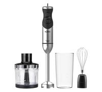 Solac BA5611 Pro 1500 Chef Mixeur plongeant, 1500 W, mixeur plongeant, plusieurs vitesses, fonction turbo, avec set d'accessoires, 4 lames inox, ergonomique, acier inoxydable