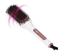 Solac - Brosse Lissante Expert Ion Brush | 65W | Picots 3D Céramique | Ionique | 6 Temp. 130-230ºC | Écran Électronique | Arrêt Auto | Câble 360º