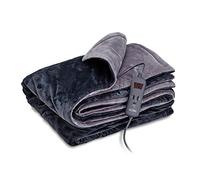 Solac Couverture électrique Simple Reikavik 150 W, 10 températures, Couverture en Flanelle, connecteur Amovible, Lavable en Machine, minuterie 9h, Protection Contre la surchauffe, 120 x 160 cm
