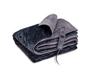 Solac Couverture électrique Simple Reikavik 150 W, 10 températures, Couverture en Flanelle, connecteur Amovible, Lavable en Machine, minuterie 9h, Protection Contre la surchauffe, 120 x 160 cm