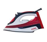 Solac - Fer à repasser vapeur Optima 2600W | Semelle céramique Easy Drive | 170g/min | Vapeur verticale | Réservoir 380ml | Antigoutte | Anticalcaire | Autonettoyage | Ergonomique