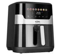 Solac - Friteuse à air sans huile 8 L | Écran digital | 8 programmes | Température 80-200 °C | Minuterie 60 min | Intérieur métallique antiadhésif