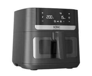 Solac - friteuse sans huile 1800 W 8 L Léviter Elegance E80 | double résistance | 8 programmes | écran tactile | fenêtre | 40-200°C