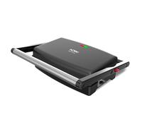 Solac - Grill électrique 1500W | Plaques antiadhésives 27,5x18 cm | Ouverture 180° | Plaque supérieure ajustable | Bac récupérateur de graisse | Rangement vertical