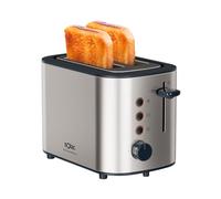 Solac - Grille-pain Buon Giorno Mini Inox 870W | 2 tranches | 6 niveaux | 3 fonctions | Auto-centrage | LED | Ramasse-miettes | Compact | Range-cordon | Gris