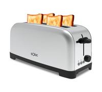 Solac - Grille-pain électrique Yé-Yé 1400W | 6 niveaux de grillage | 2 fentes extra longues, largeur variable | Fonctions: arrêt, réchauffage et dégivrage | Le plateau ramasse les miettes