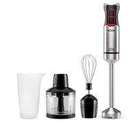Solac - Mixeur Plongeant ProChef 1000W, 4 Lames Acier Inoxydable, Brise-Glace, Démontable - Facile à Nettoyer, Vitesse Réglable Avec Fonction TURBO, BPA free, 3 Accesoires (Compatibles Lave-vaisselle)
