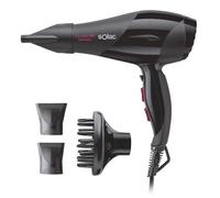 Solac - Sèche-cheveux SP7170 Expert 2600 Tourmaline | 2600W | 3 niveaux de température | 2 vitesses | Fonction ionique | Bouton air froid | Diffuseur | Noir