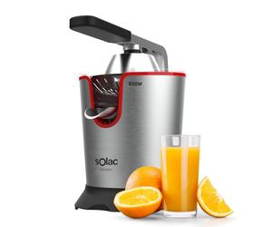 Solac Solution - Presse-agrumes à levier, 600 W, acier inoxydable, 2 cônes