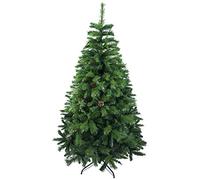 SOLAGUA NAVIDAD Arbre de Noël Artificiel Extra Rempli Sapin Combiné à Deux Feuilles de 150 à 240 cm et Support Métallique (Vert, 180cm 690Tips)