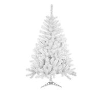 SOLAGUA NAVIDAD Sapin de Noël Artificiel de Feuilles de Guirlandes, Arbres 120-210cm avec Support (Blanc Brillant, 120cm 184Tips)