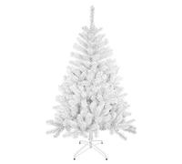 SOLAGUA NAVIDAD Sapin de Noël Artificiel de Feuilles de Guirlandes, Arbres 120-210cm avec Support Métallique (Blanc Brillant, 210cm 668Tips)