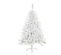 SOLAGUA NAVIDAD Sapin de Noël Artificiel de Feuilles de Guirlandes, Arbres 120-210cm avec Support Métallique (Blanc Brillant, 150cm 293Tips)