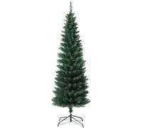 SOLAGUA NAVIDAD Sapin de Noël Fin en Forme de Feuille de Sapin Artificielle 150 à 210cm, avec Support en métal (Vert Fin, 150cm 277Tips)