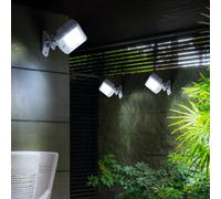 Lampes solaires pour l'extérieur avec détecteur de mouvement Lampes solaires pour l'extérieur dans le jardin, LED blanc lumière du jour, H 12,8 cm, lot de 3