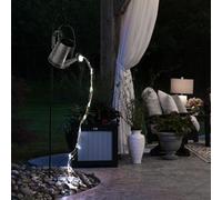 Arrosoir cascade solaire LED Décoration jardin extérieur Arrosoir avec bande lumineuse extérieur avec support, 24x LED LxlxH 32x32x 90 cm