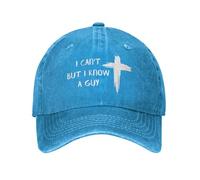 Solaire Cap Je Ne Peux Pas mais Je Connais Un Gars Jésus Croix Christianisme Anti-UV Protection Solaire Cap Respirant Chapeau pour Sports De Plein Course À Pied Homme Et Femme